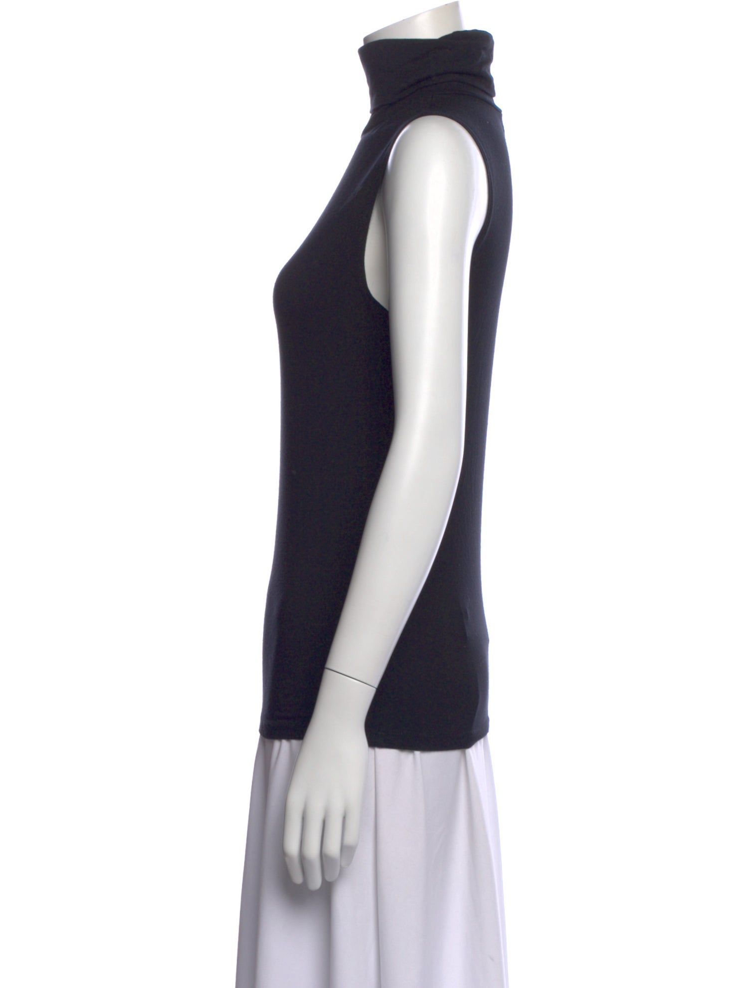 L'Agence Turtleneck Sleeveless Top