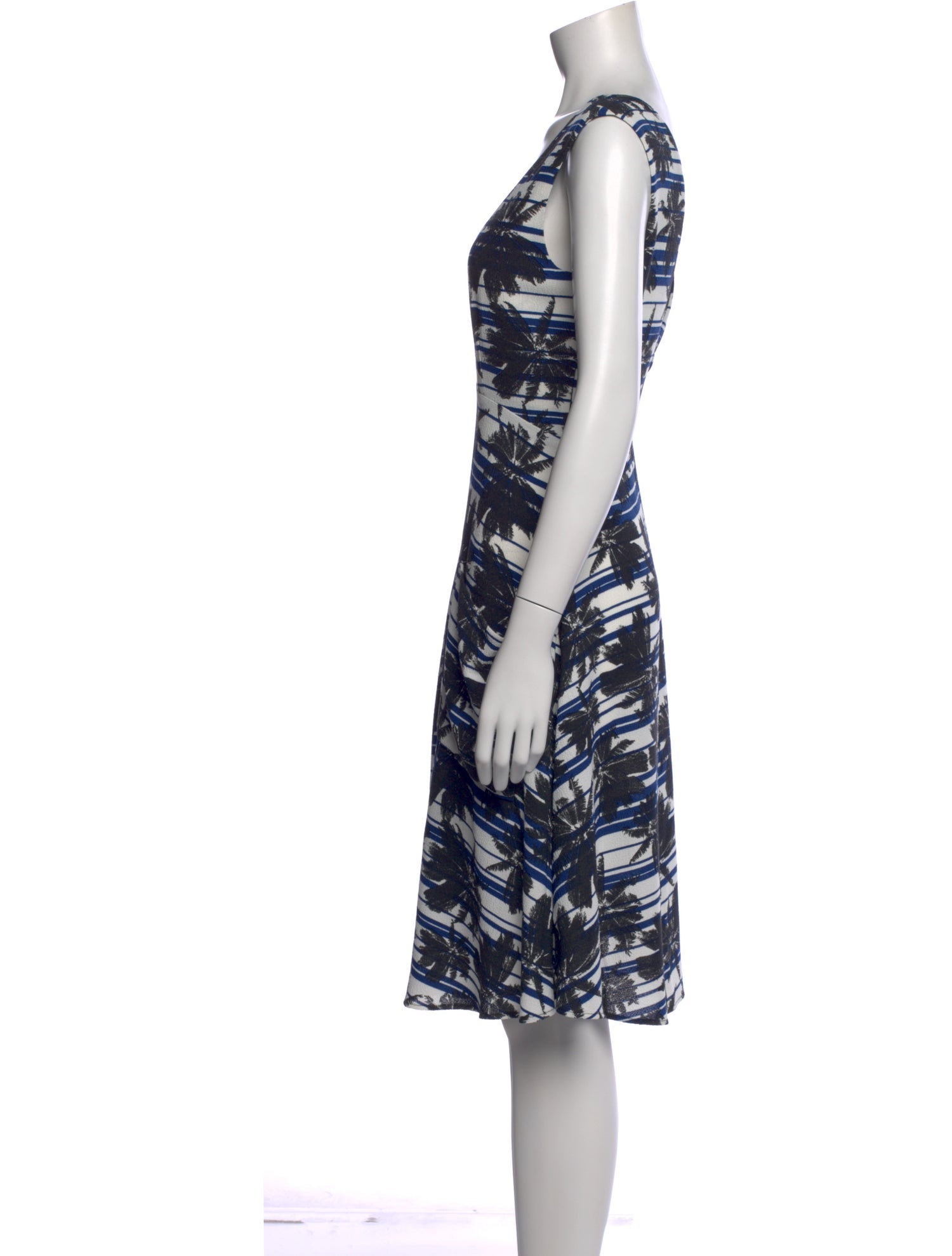 L'Agence Floral Print Knee-Length Dress