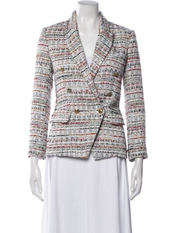 Pre-owned L'agence Tweed Pattern Blazer In Multicolor