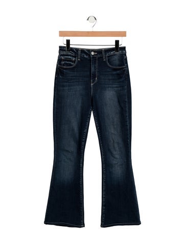 Pre-owned L'agence High-rise Flared Jeans In Blue