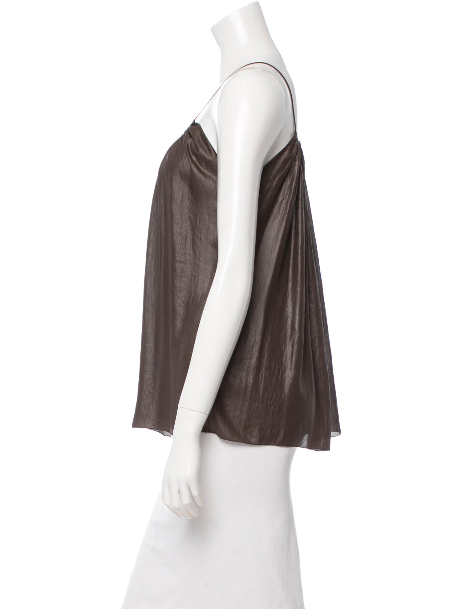 L'Agence Satin Ruched Blouse - Clothing - WL322779 | The RealReal