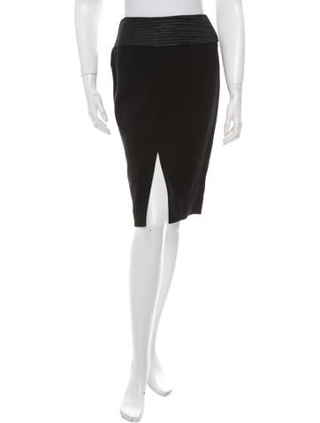 L'Agence Textured Knee-Length Skirt