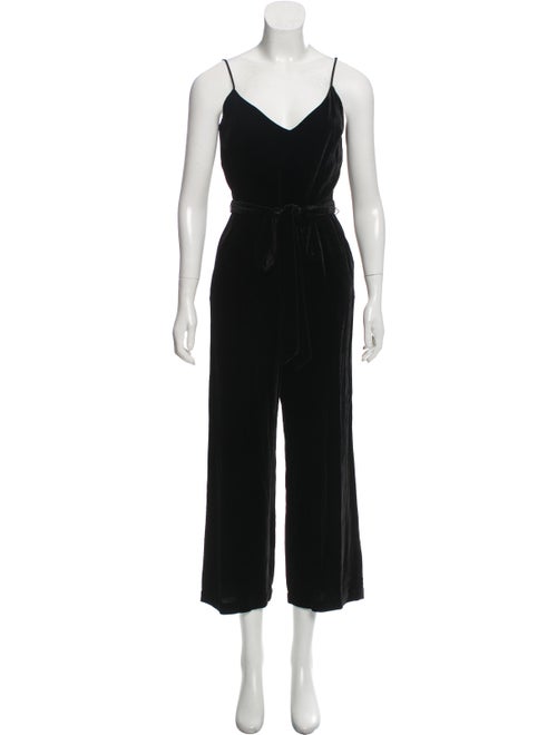 L'Agence Jaelyn Velvet Jumpsuit w/ Tags Black
