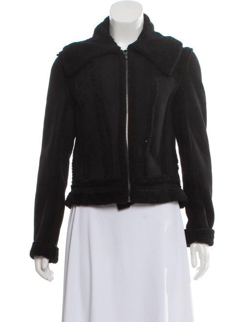 L'Agence Shearling Jacket Black