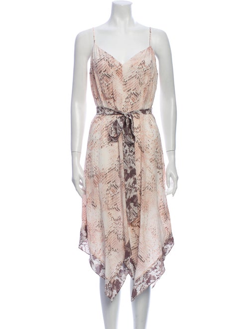 L'Agence Silk Long Dress Pink