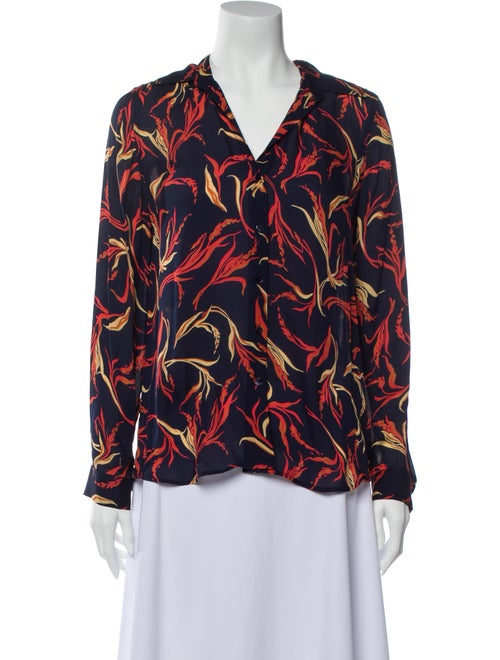 L'Agence Silk Printed Blouse Red