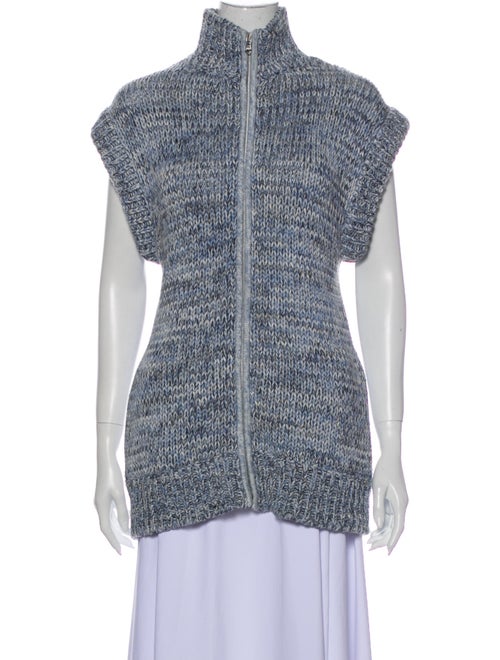 L'Agence Mock Neck Sweater Blue
