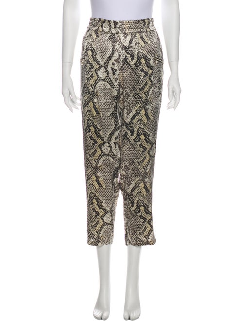 L'Agence Silk Straight Leg Pants