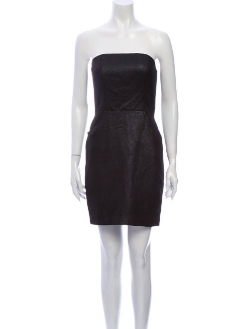 L'Agence Strapless Mini Dress Black