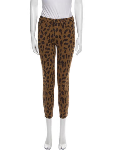 L'Agence Pants Animal Print Straight Leg XS