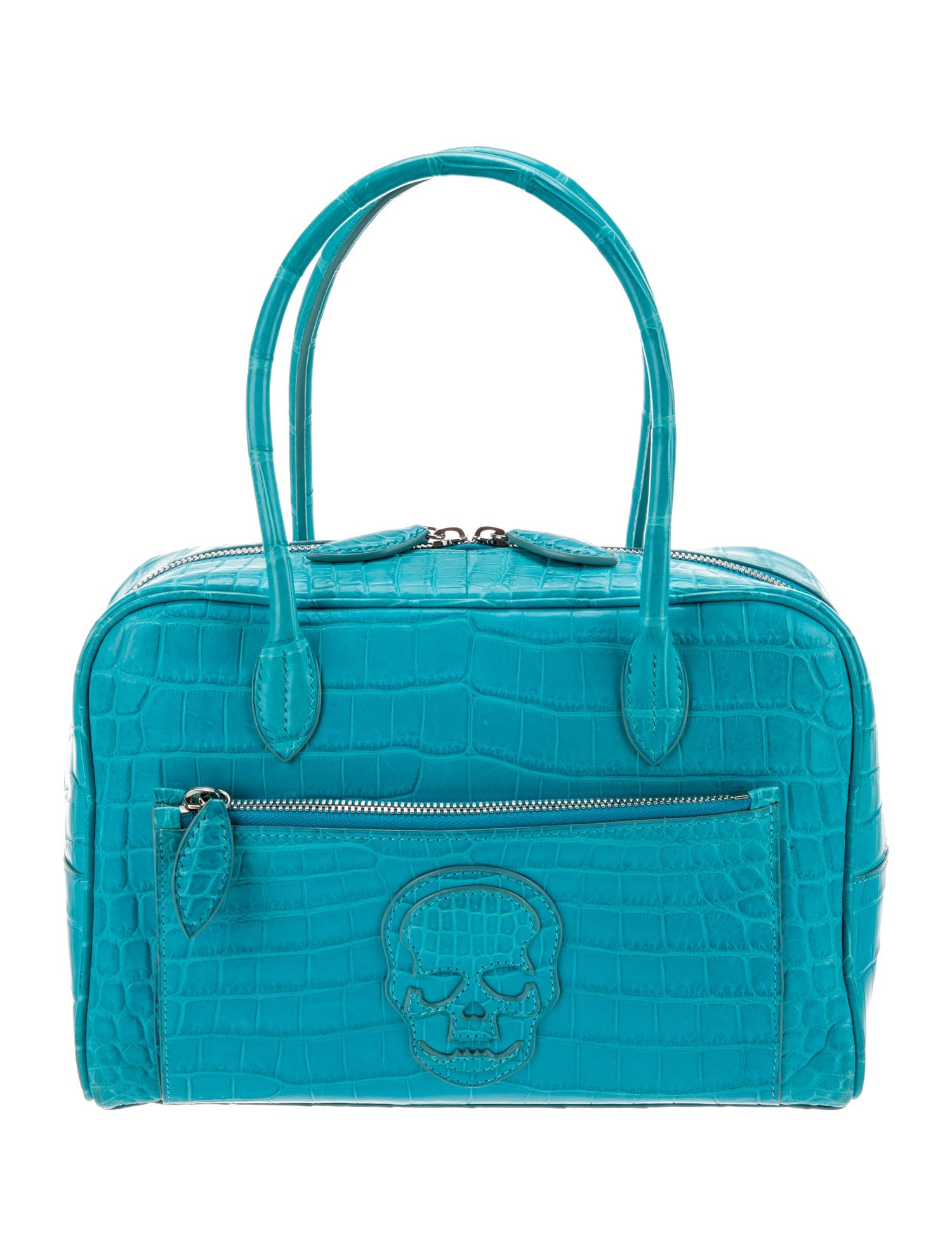 Lucien Pellat-Finet Embossed Leather Top Handle Bag