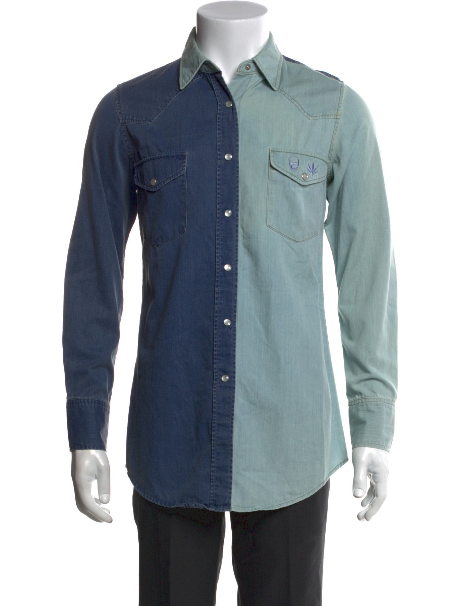 Lucien Pellat-Finet Long Sleeve Denim Shirt