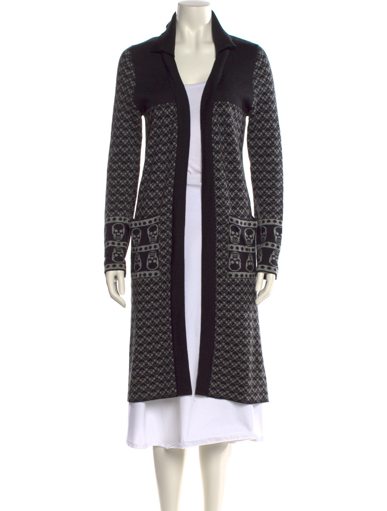 Lucien Pellat-Finet Printed Open Front Sweater