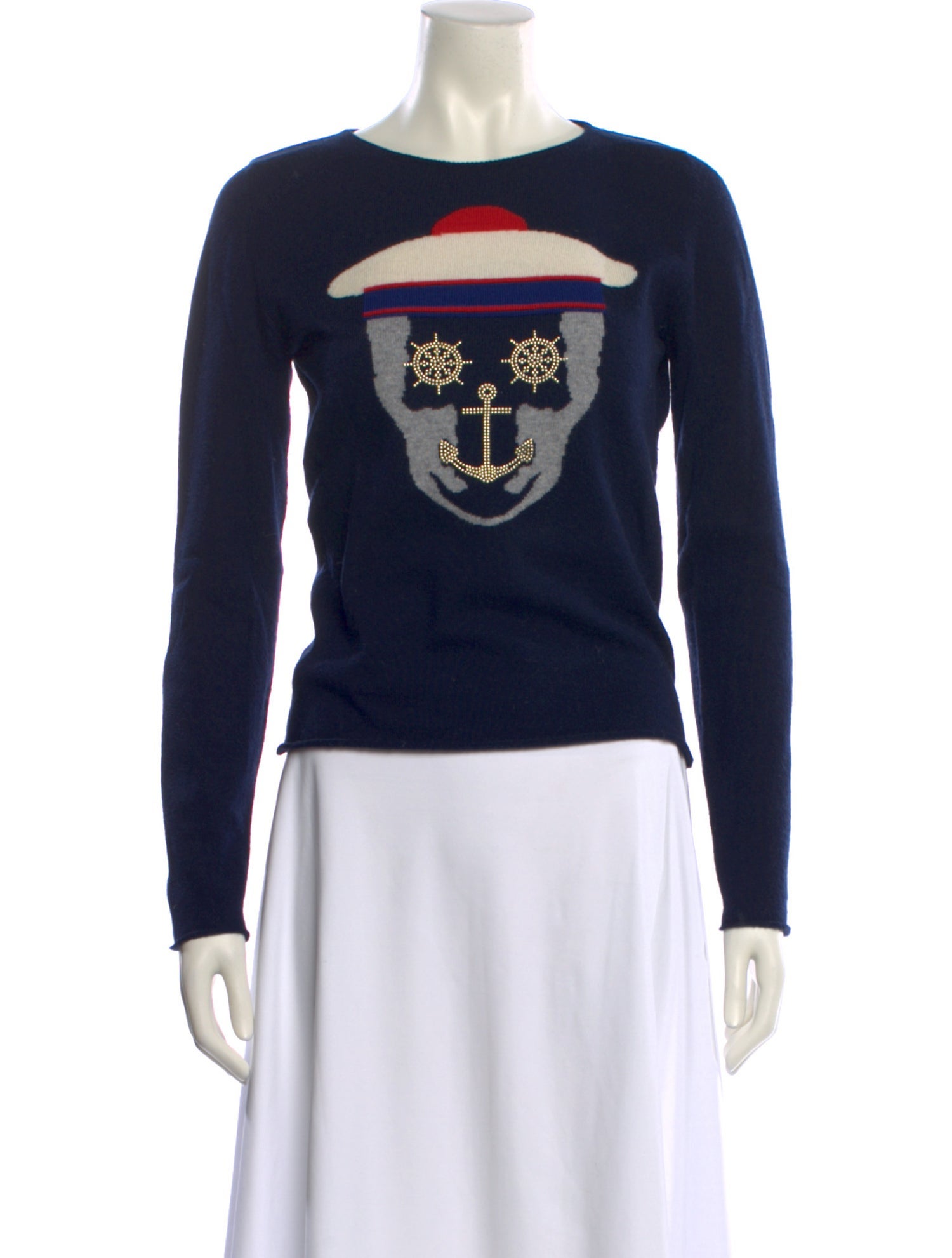 Lucien Pellat-Finet Cashmere Graphic Print Sweater