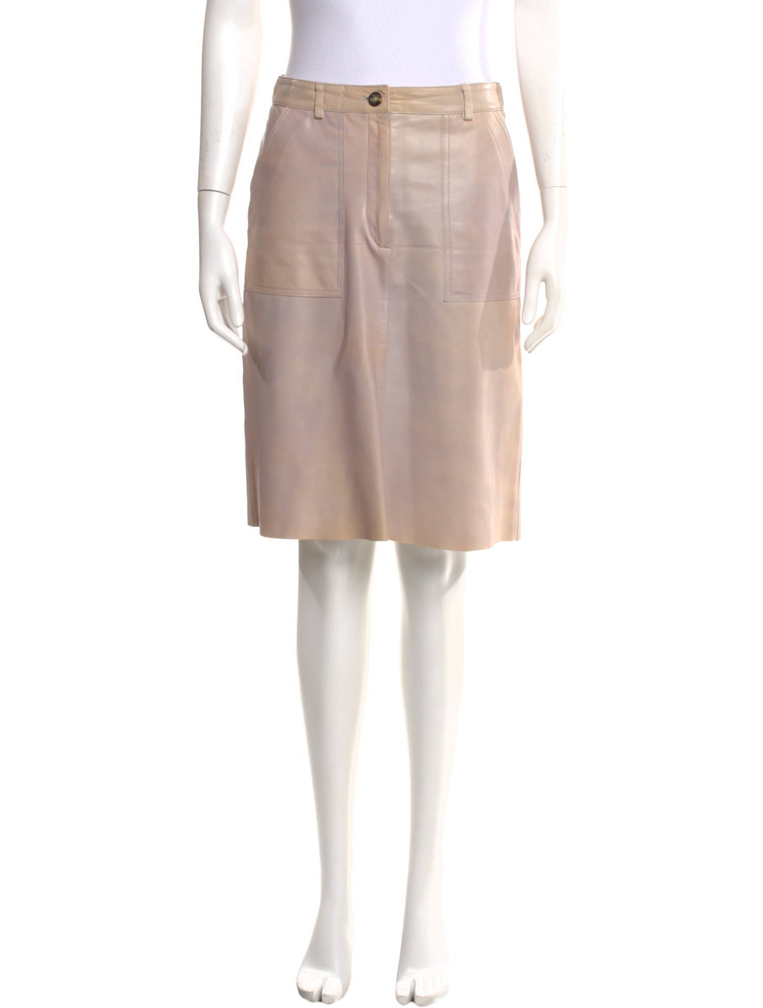 Lucien Pellat-Finet Leather Knee-Length Skirt