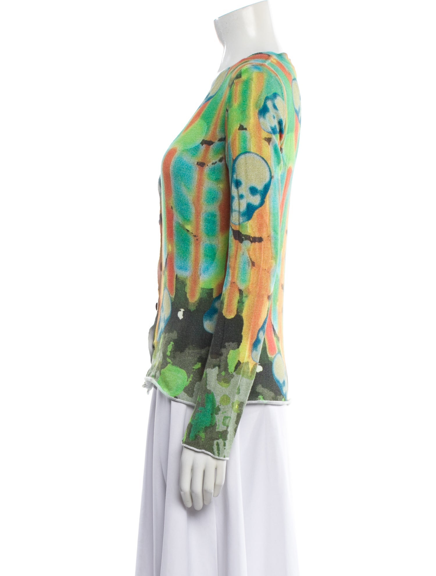 Lucien Pellat-Finet Printed V-Neck Sweater