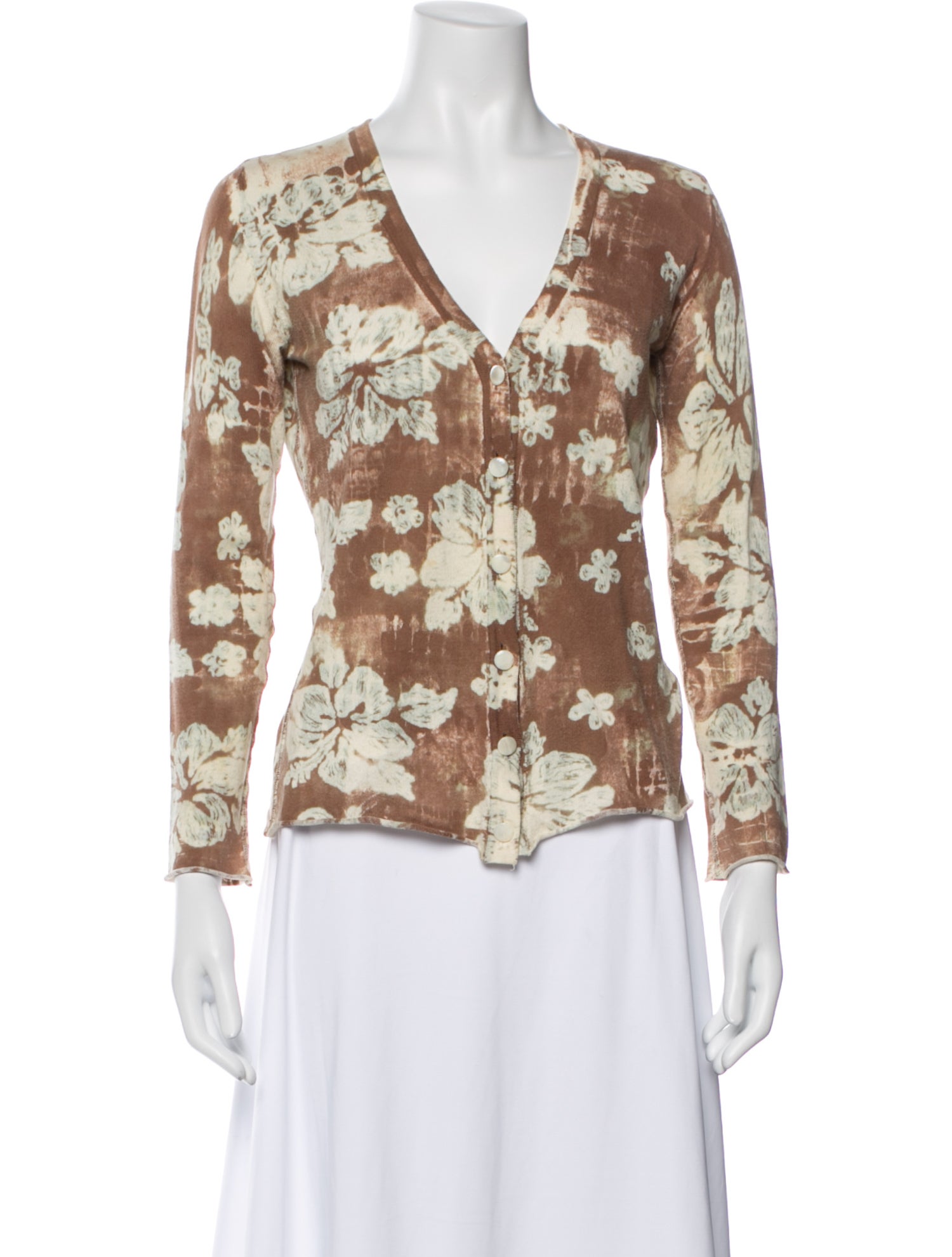 Lucien Pellat-Finet Floral Print Long Sleeve Top