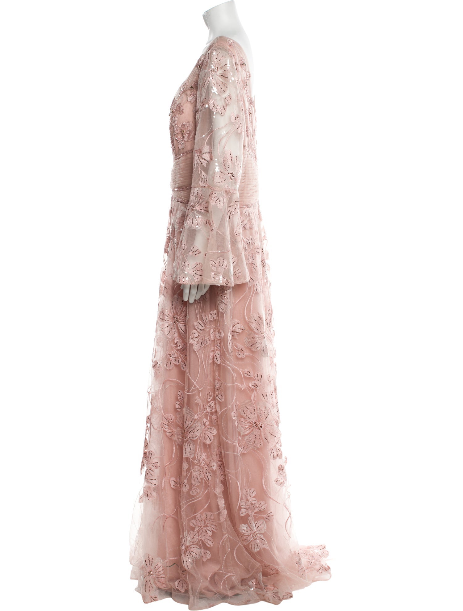 Lara Lace Pattern Long Dress