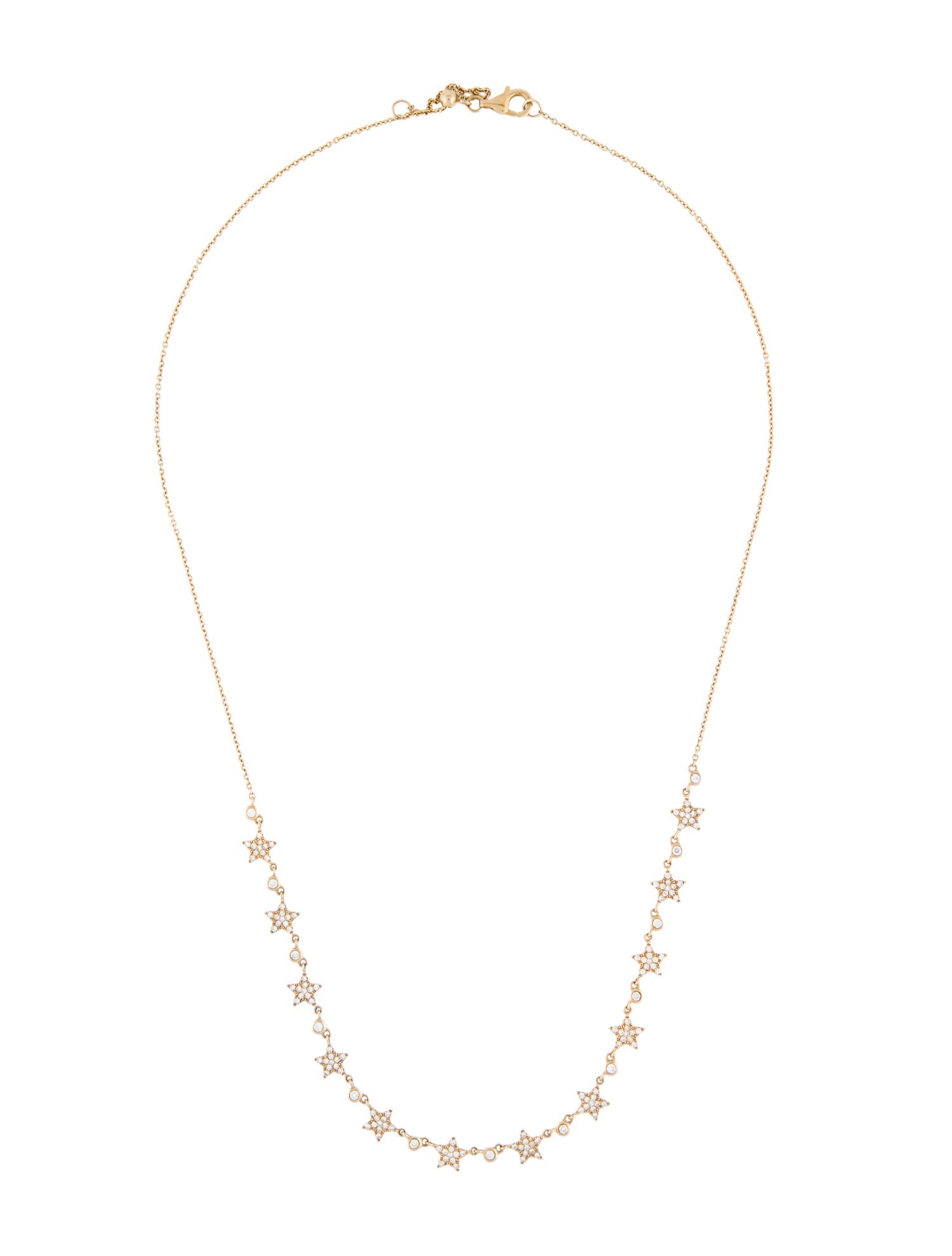 Lionheart 14K Diamond Stars Station Necklace