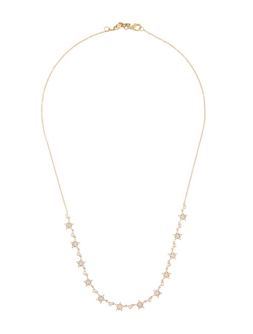 Lionheart 14K Diamond Stars Station Necklace