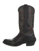 Larry Mahan's Collection by Milano Hat Co. Leather Patterned Western Boots