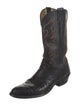 Larry Mahan's Collection by Milano Hat Co. Leather Patterned Western Boots