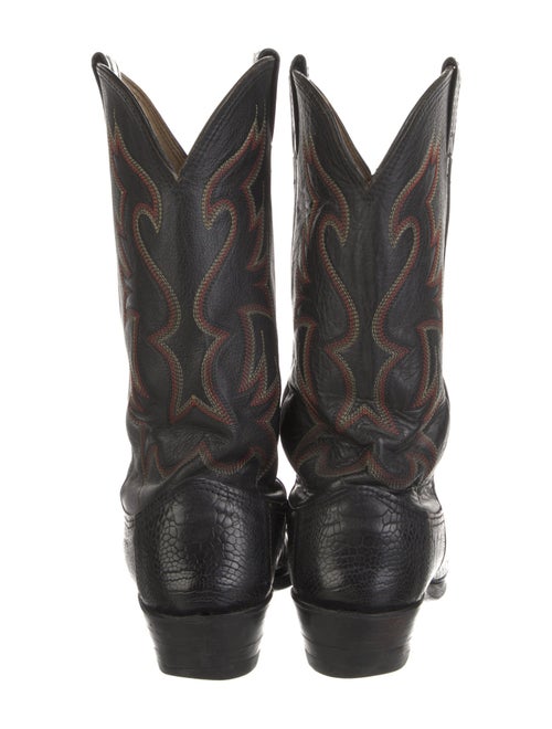 Larry Mahan's Collection by Milano Hat Co. Leather Patterned Western Boots