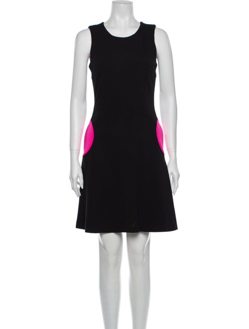 Lisa Perry Colorblock Pattern Mini Dress Black