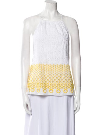 Lisa Perry Printed Square Neckline Top