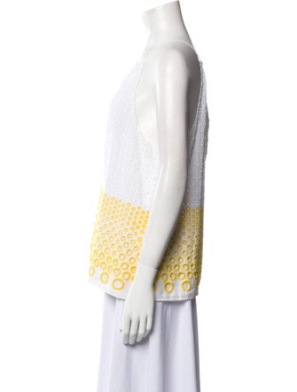 Lisa Perry Printed Square Neckline Top