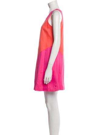 Lisa Perry Colorblock Pattern Mini Dress