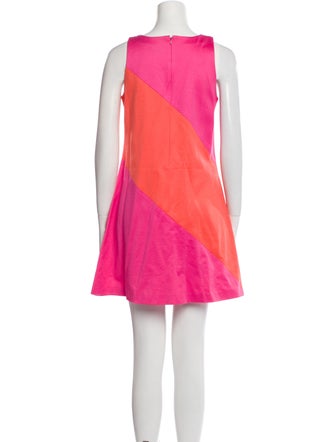 Lisa Perry Colorblock Pattern Mini Dress