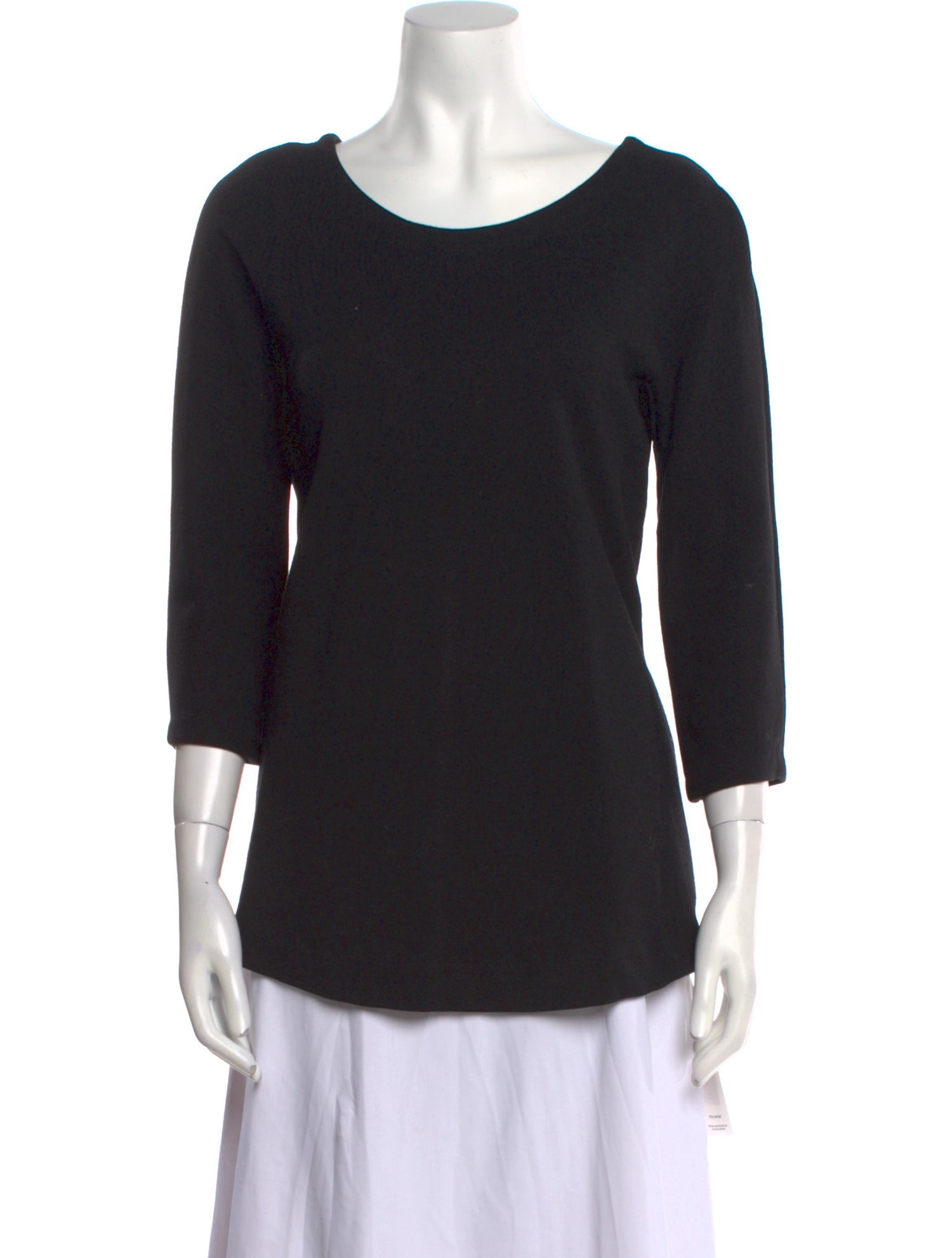 Lisa Perry Bateau Neckline Three-Quarter Sleeve T-Shirt