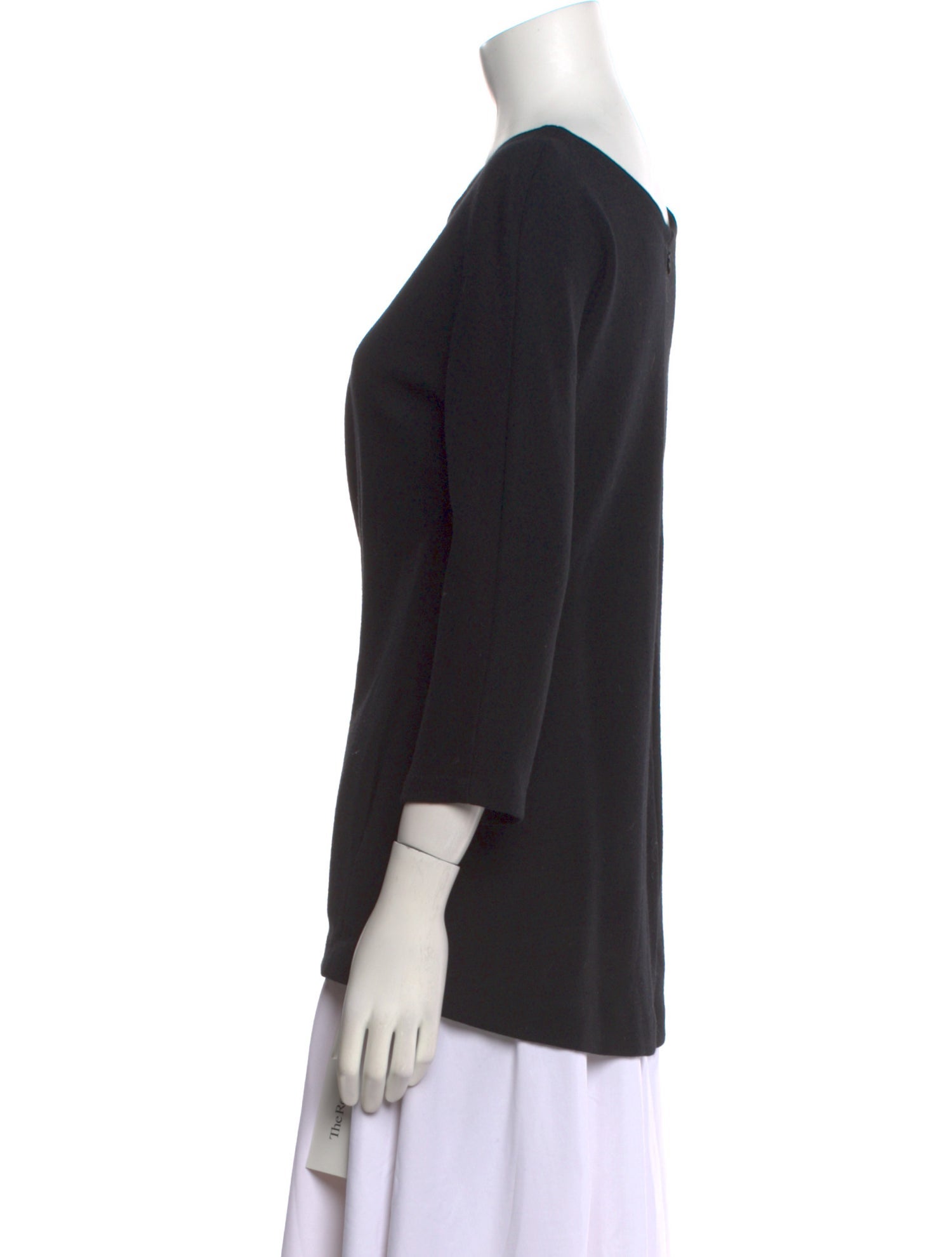 Lisa Perry Bateau Neckline Three-Quarter Sleeve T-Shirt