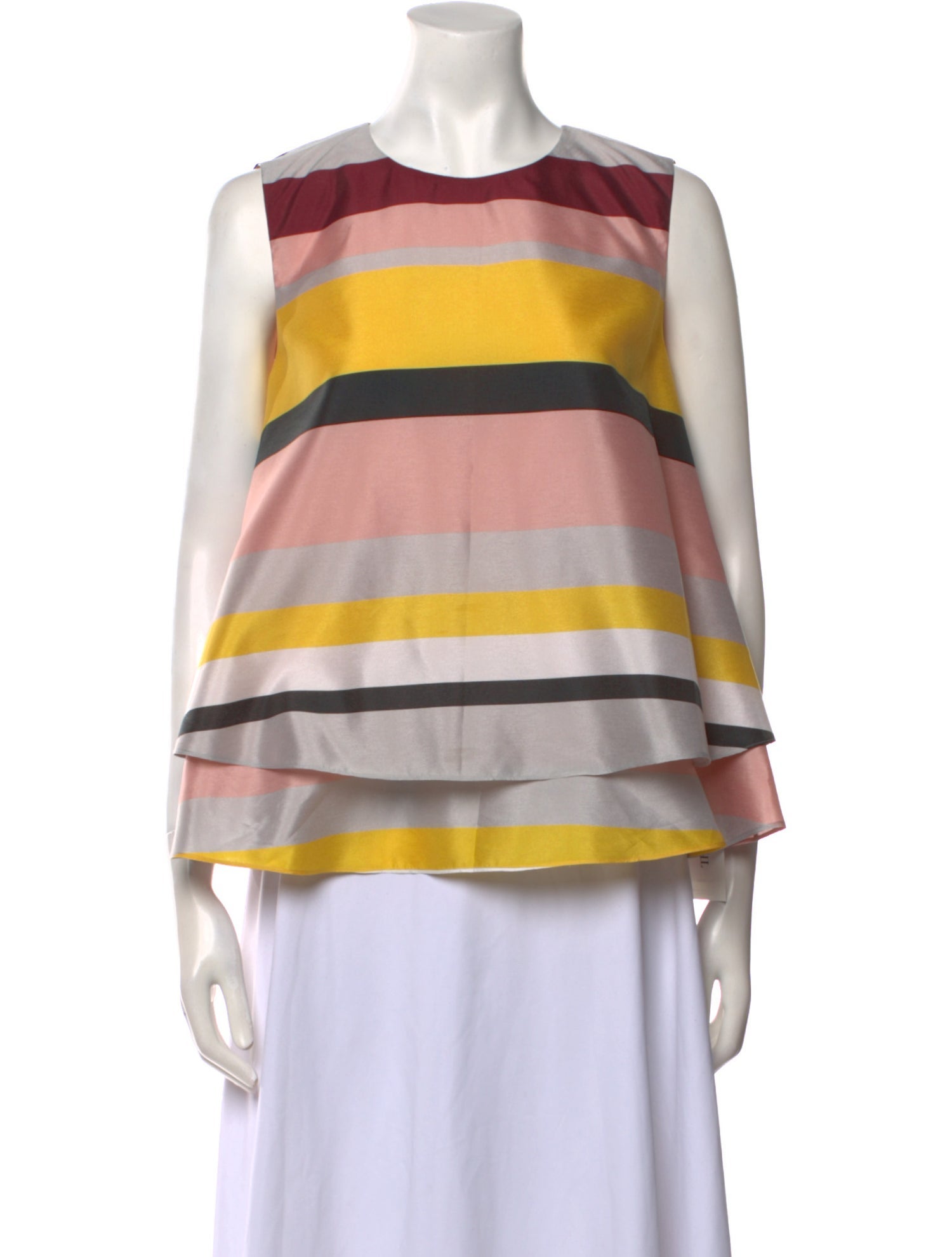 Lisa Perry Striped Crew Neck Top