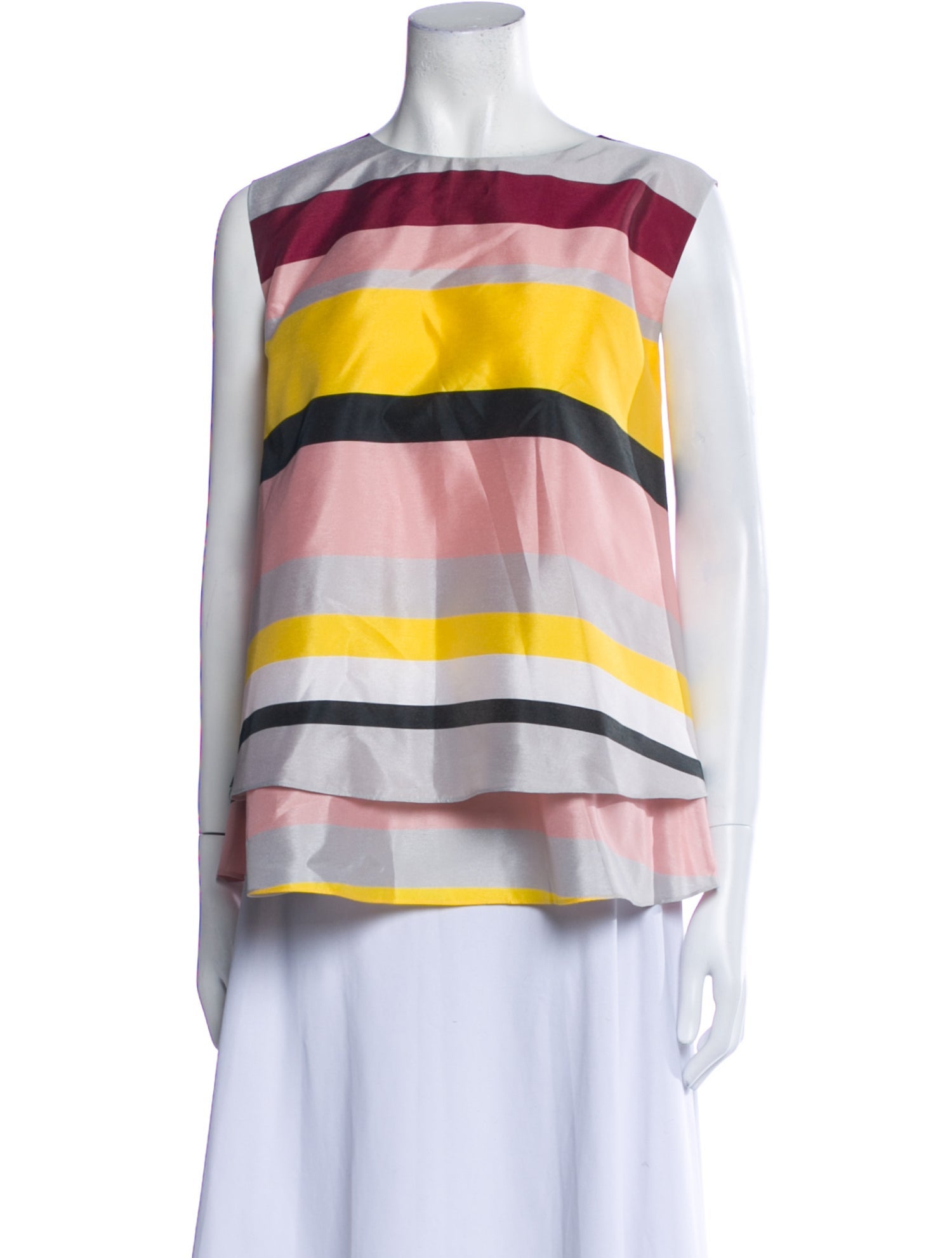 Lisa Perry Striped Bateau Neckline Tunic