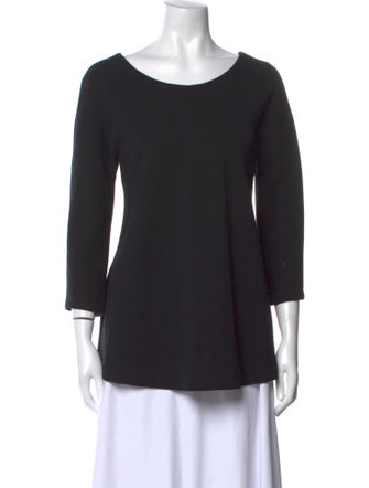 Lisa Perry Wool Scoop Neck T-Shirt
