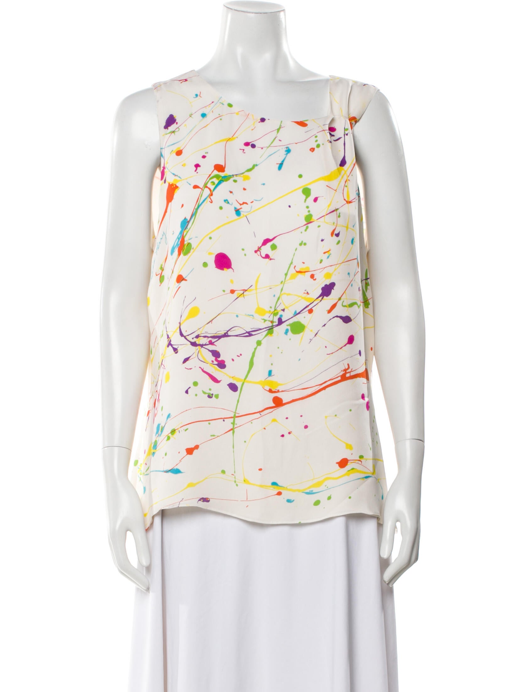 Lisa Perry Printed Cowl Neck Blouse