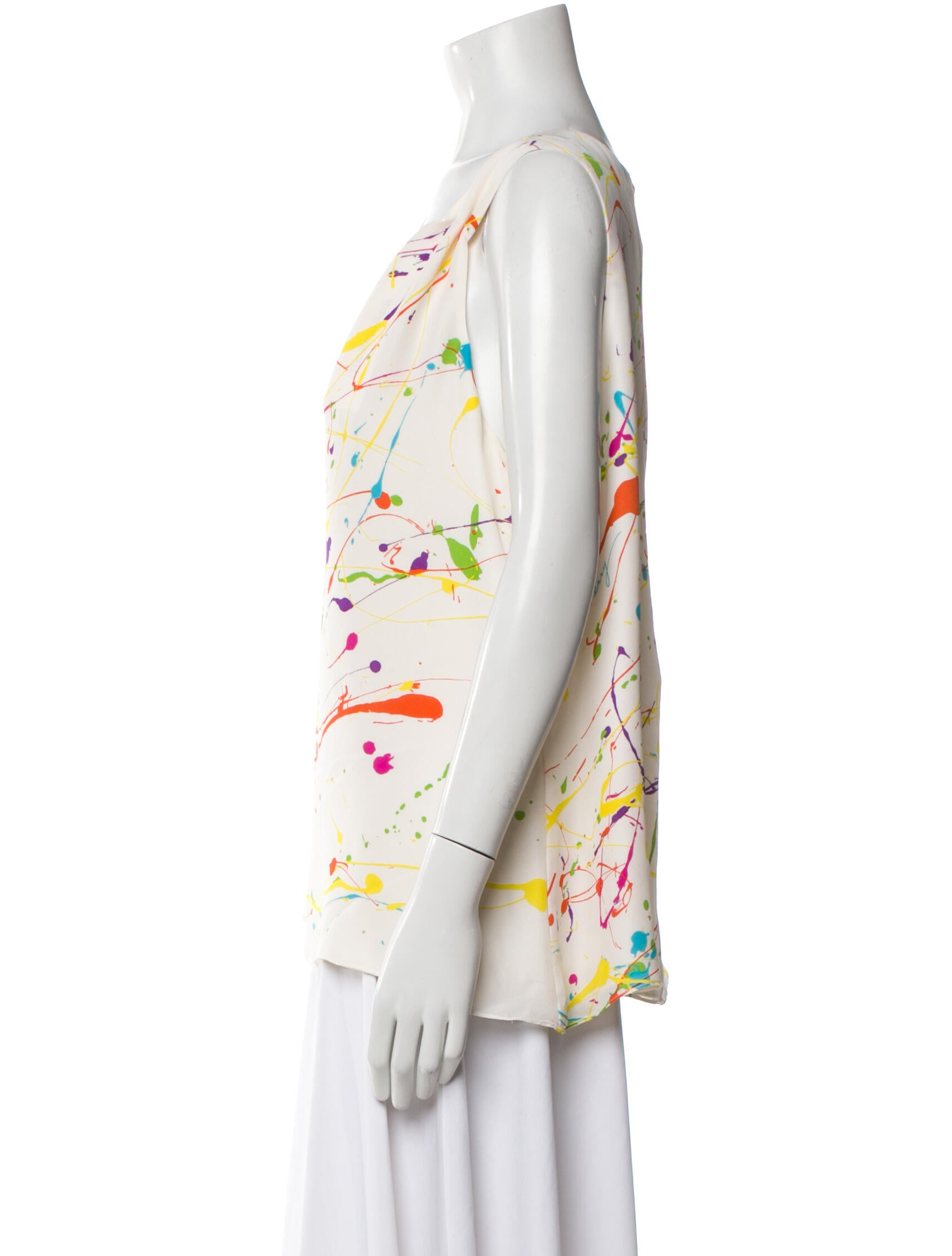 Lisa Perry Printed Cowl Neck Blouse