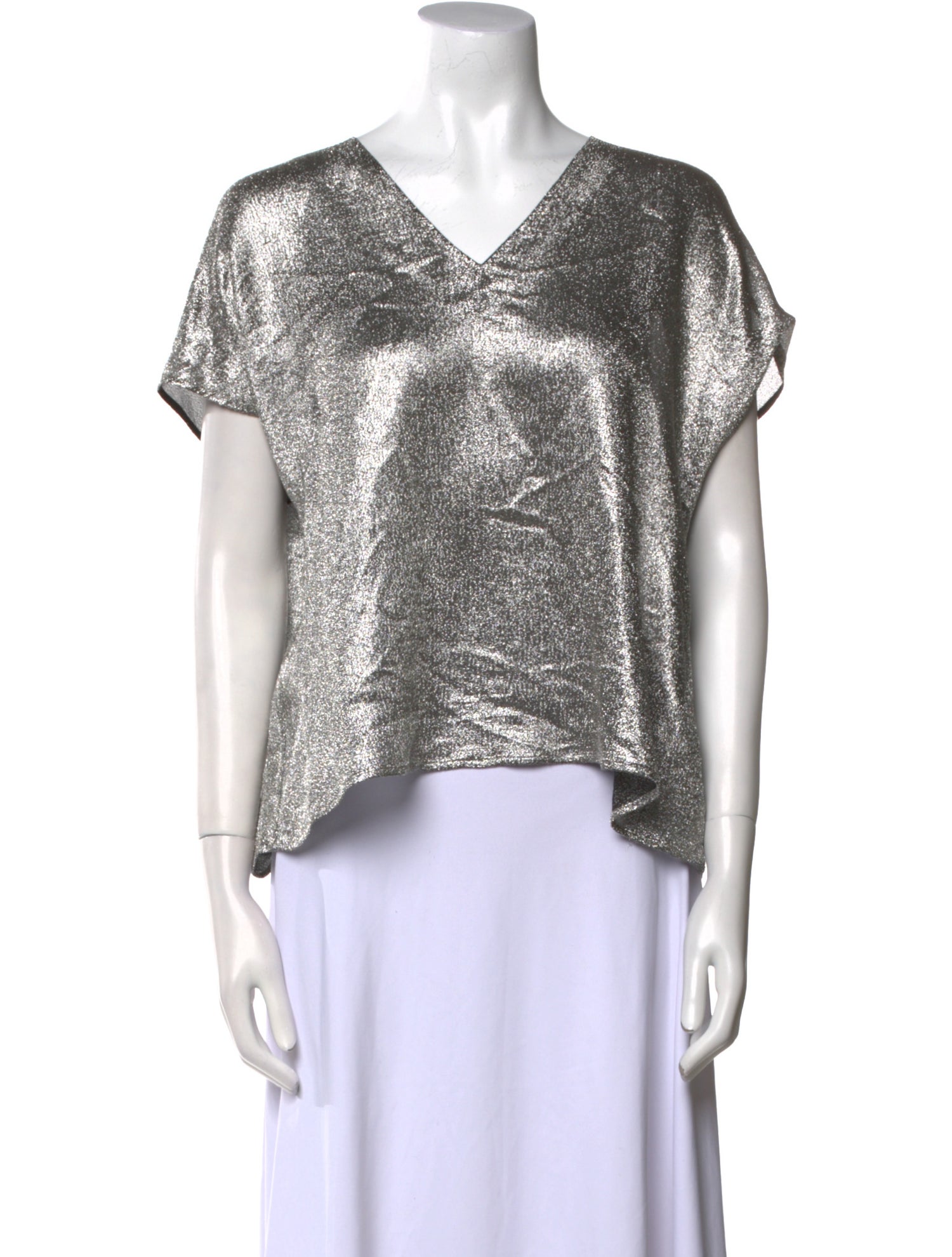 Lisa Perry Silk V-Neck Top
