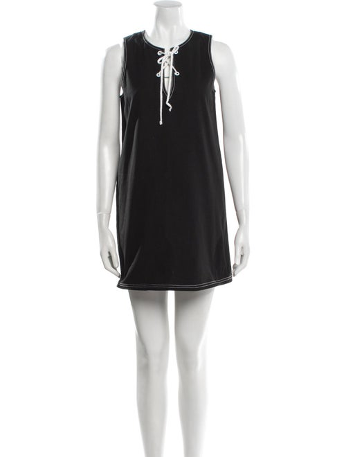 Lisa Perry Crew Neck Mini Dress