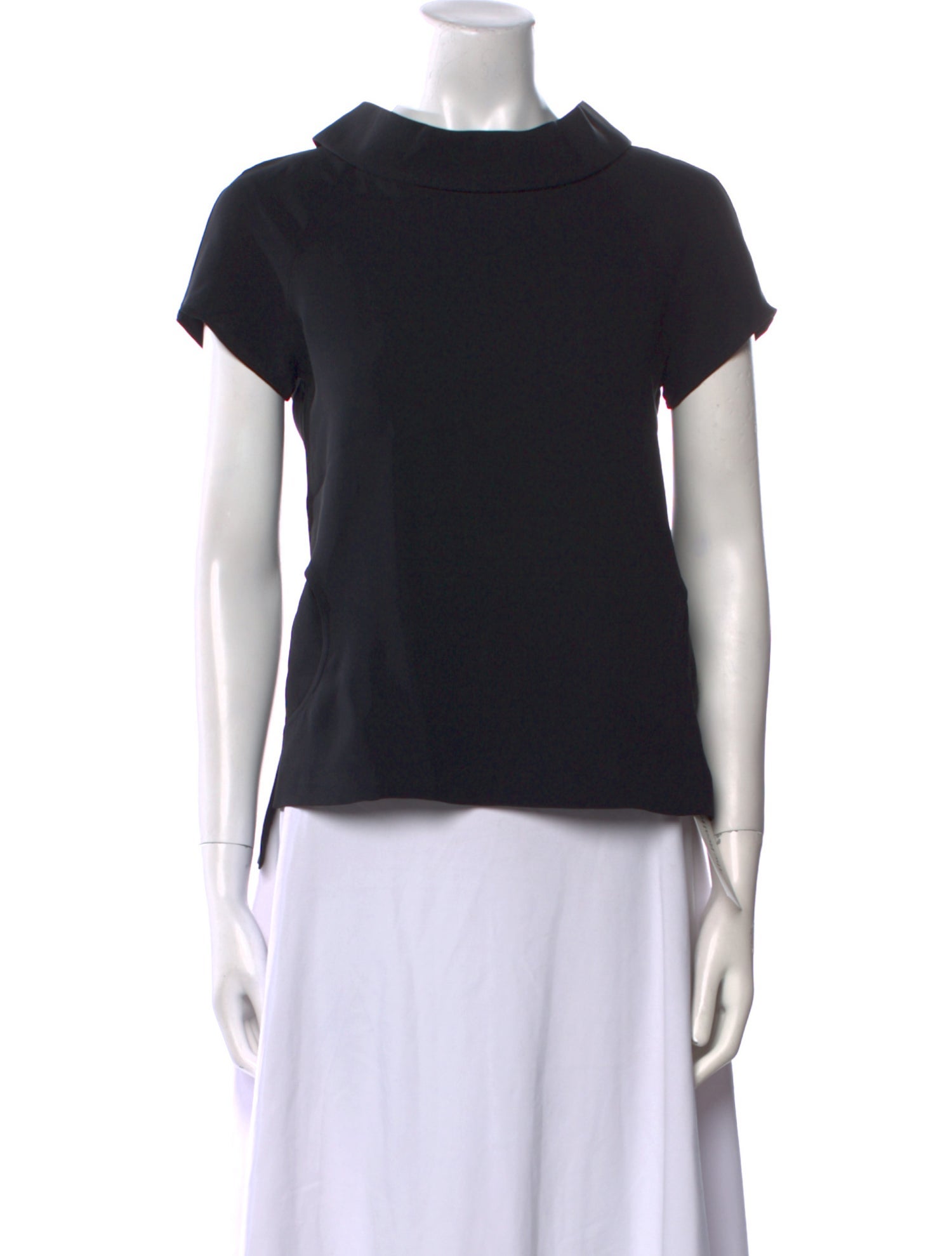 Lisa Perry Silk Cowl Neck T-Shirt