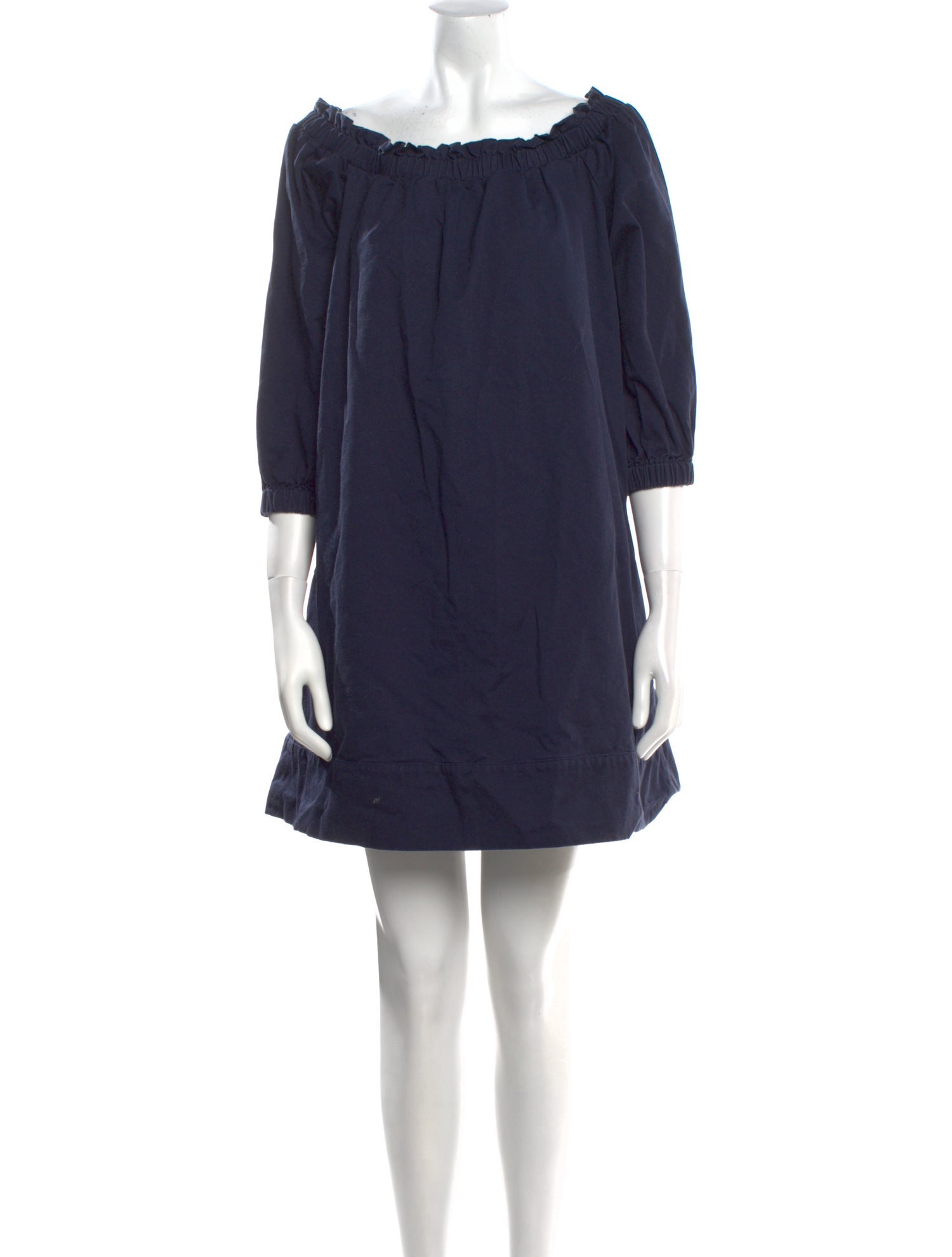 Lisa Perry Bateau Neckline Mini Dress