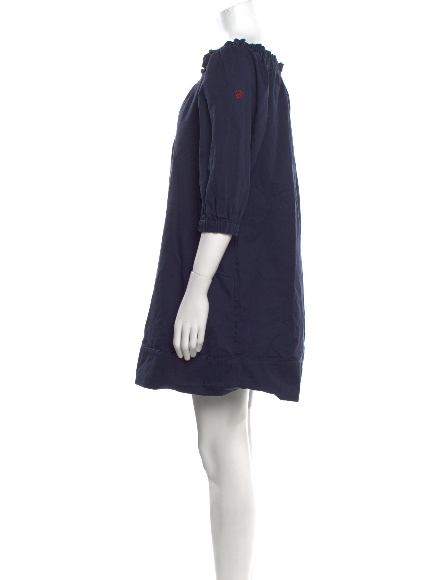 Lisa Perry Bateau Neckline Mini Dress