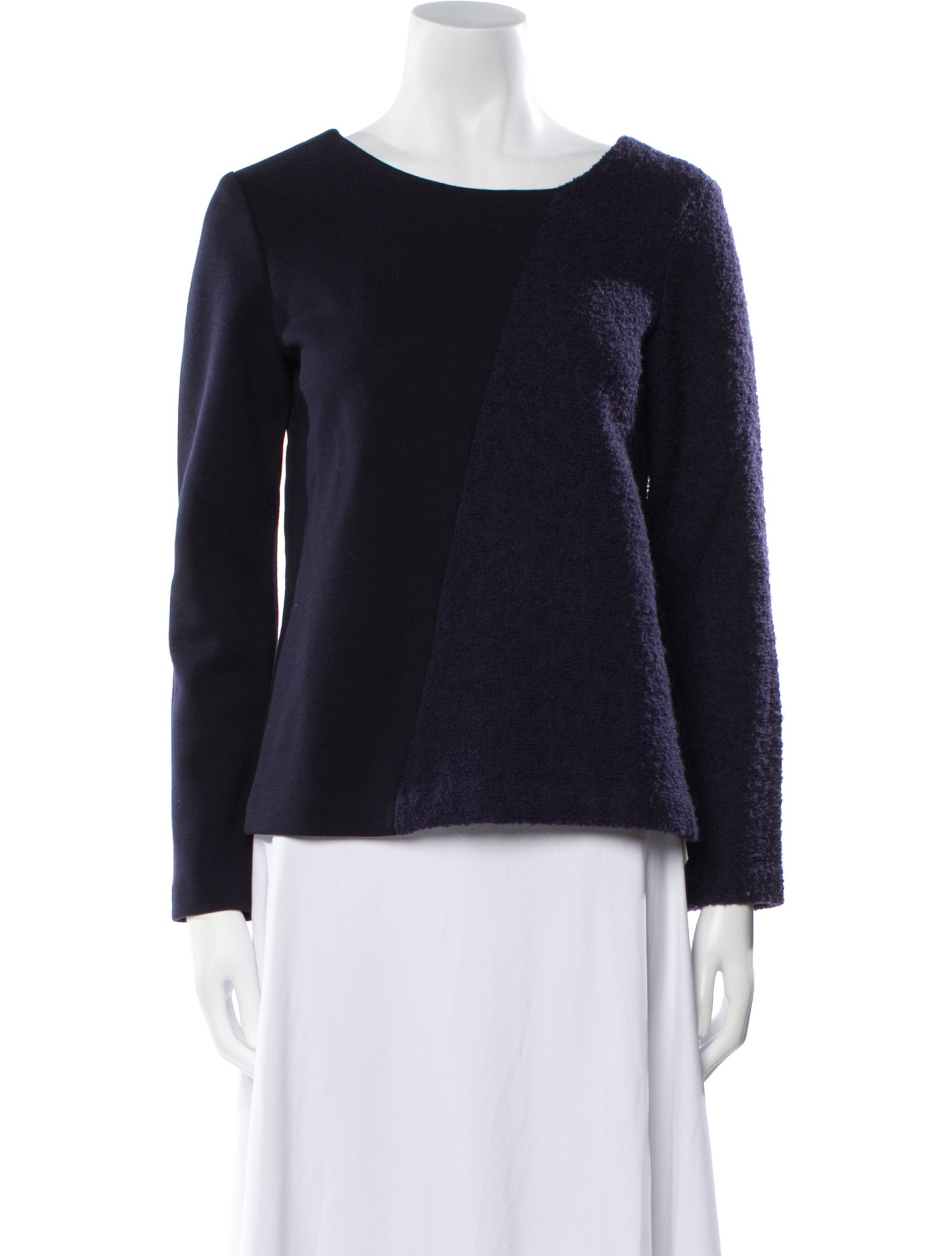 Lisa Perry Wool Bateau Neckline Sweatshirt