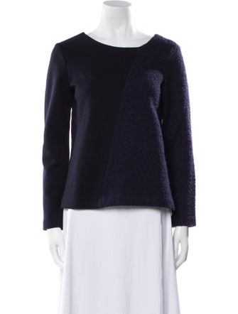 Lisa Perry Wool Bateau Neckline Sweatshirt