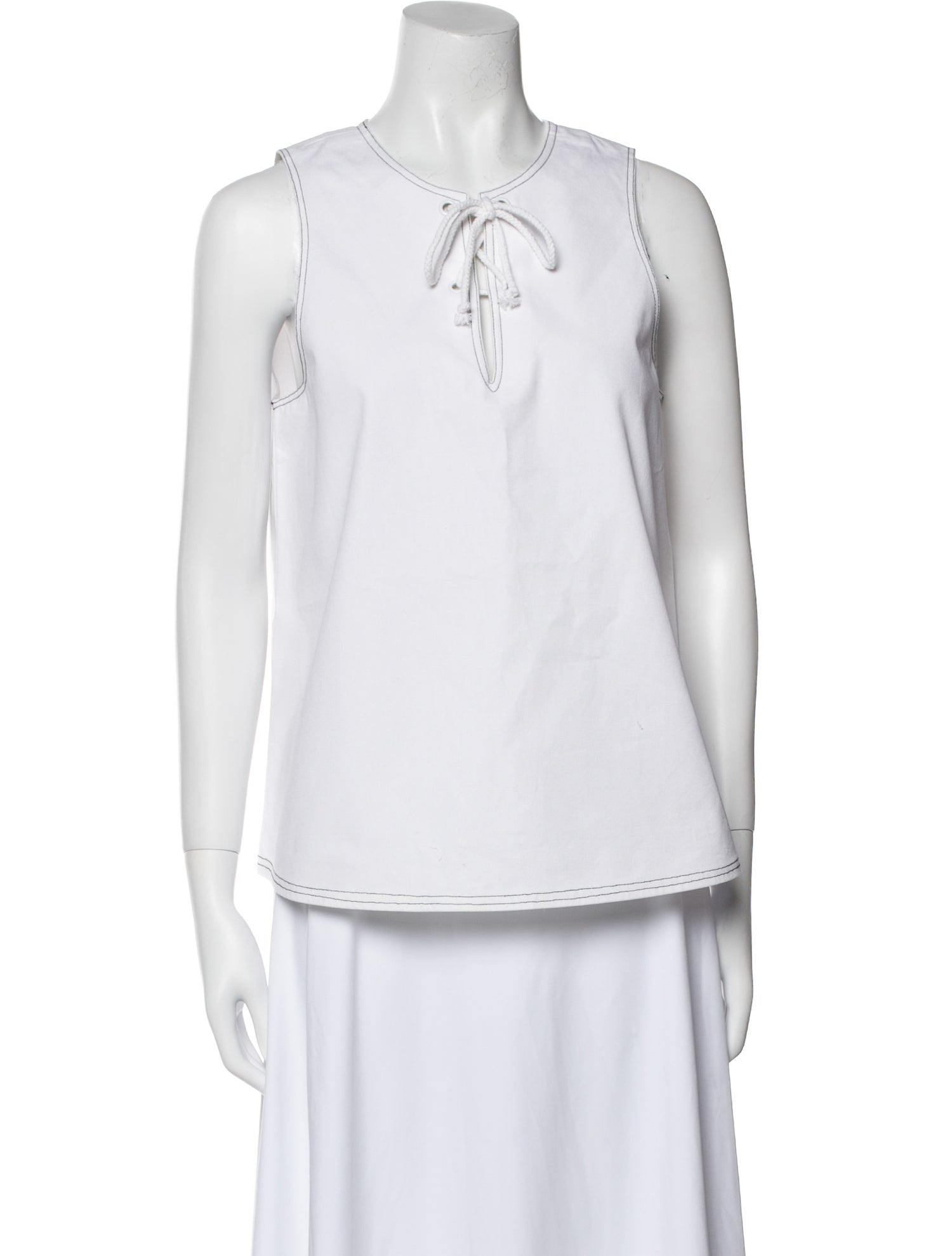 Lisa Perry V-Neck Sleeveless Blouse