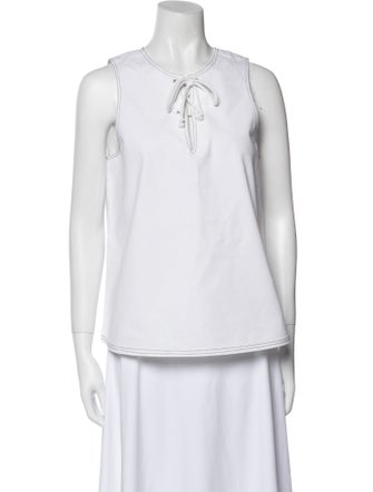 Lisa Perry V-Neck Sleeveless Blouse