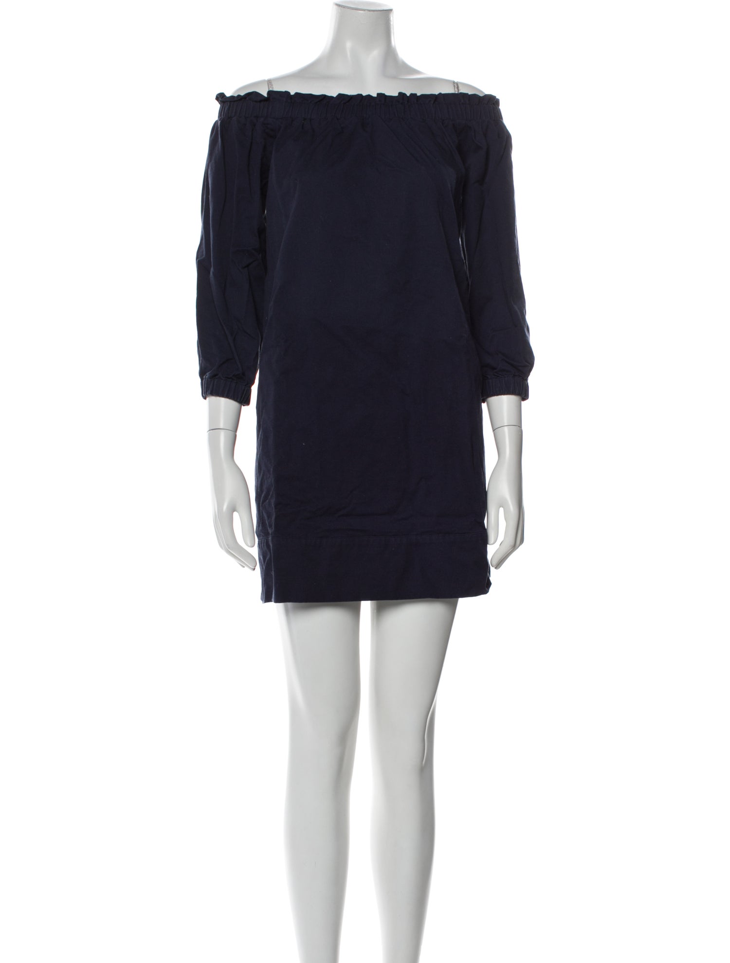 Lisa Perry Bateau Neckline Mini Dress