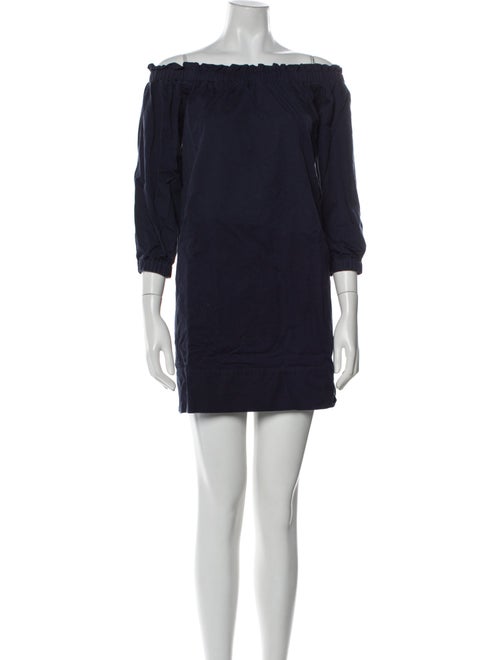 Lisa Perry Bateau Neckline Mini Dress